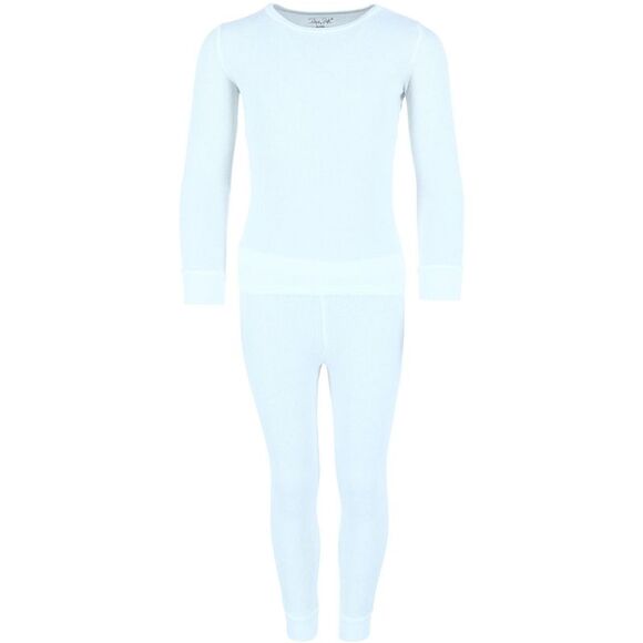 Rene Rofe Girl's Waffle Thermal Long Underwear 2-Piece Set - Picture 6 of 7